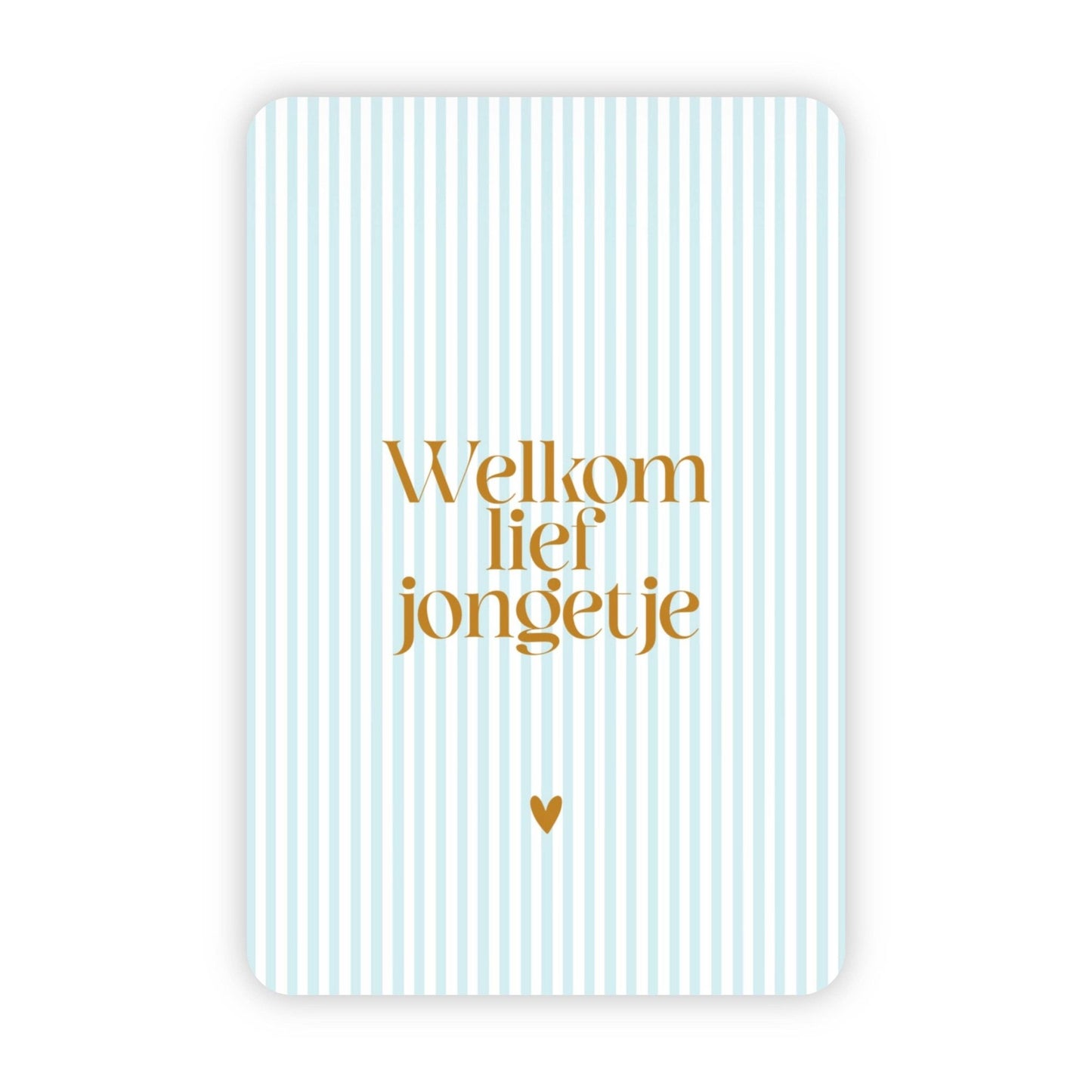 Wenskaart | Welkom lief jongetje goudfolie - 