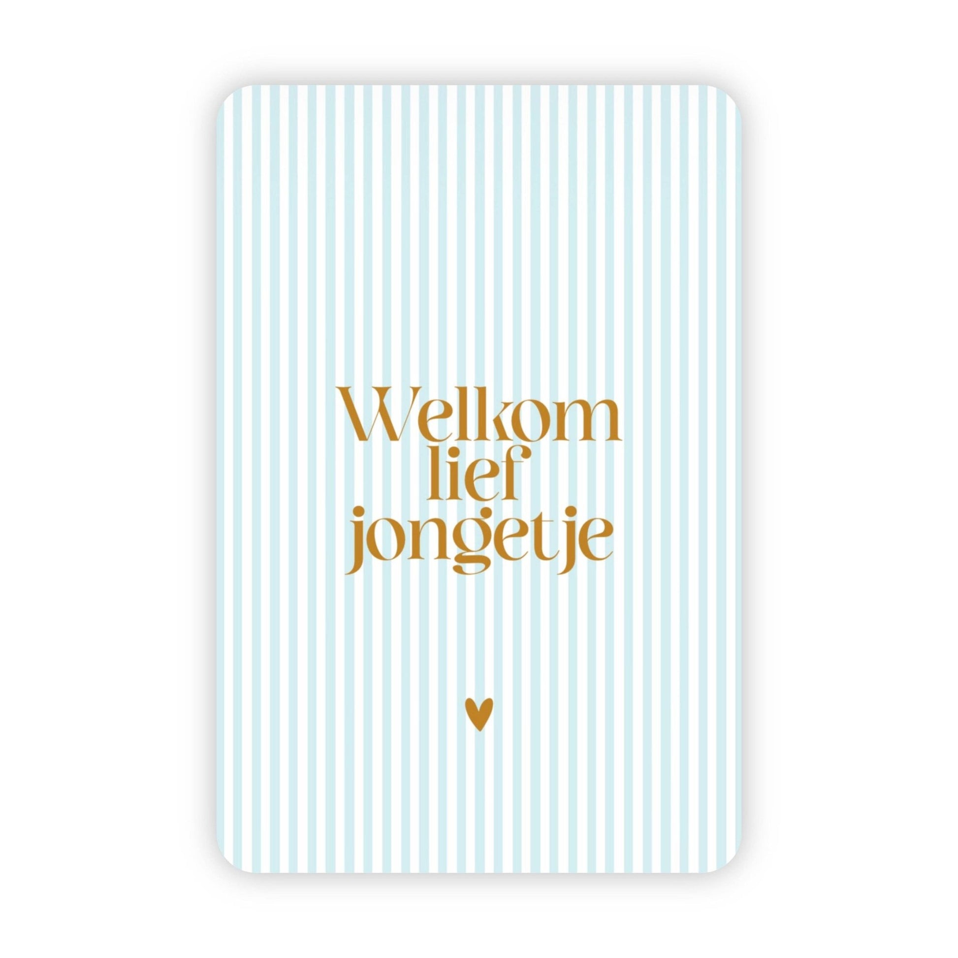 Wenskaart | Welkom lief jongetje goudfolie - 