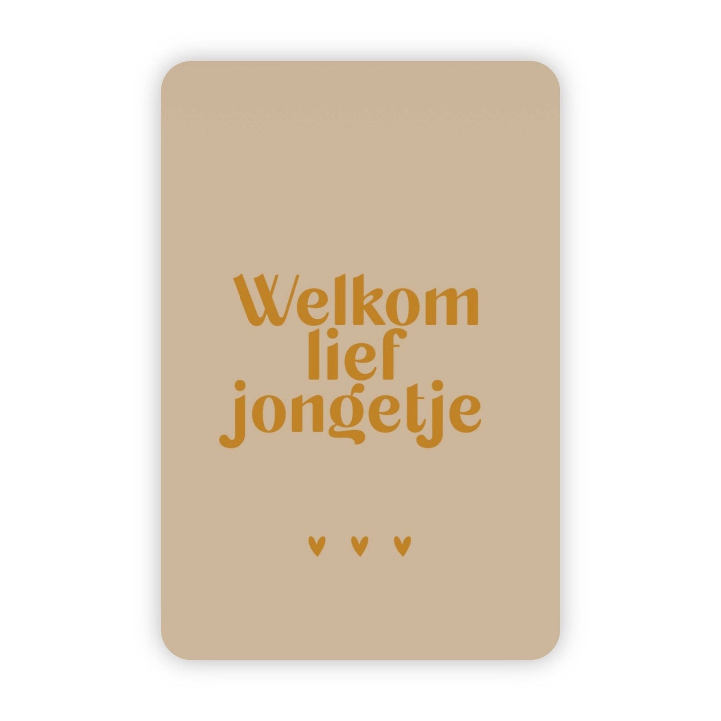 Wenskaart | Welkom lief jongetje goudfolie - 