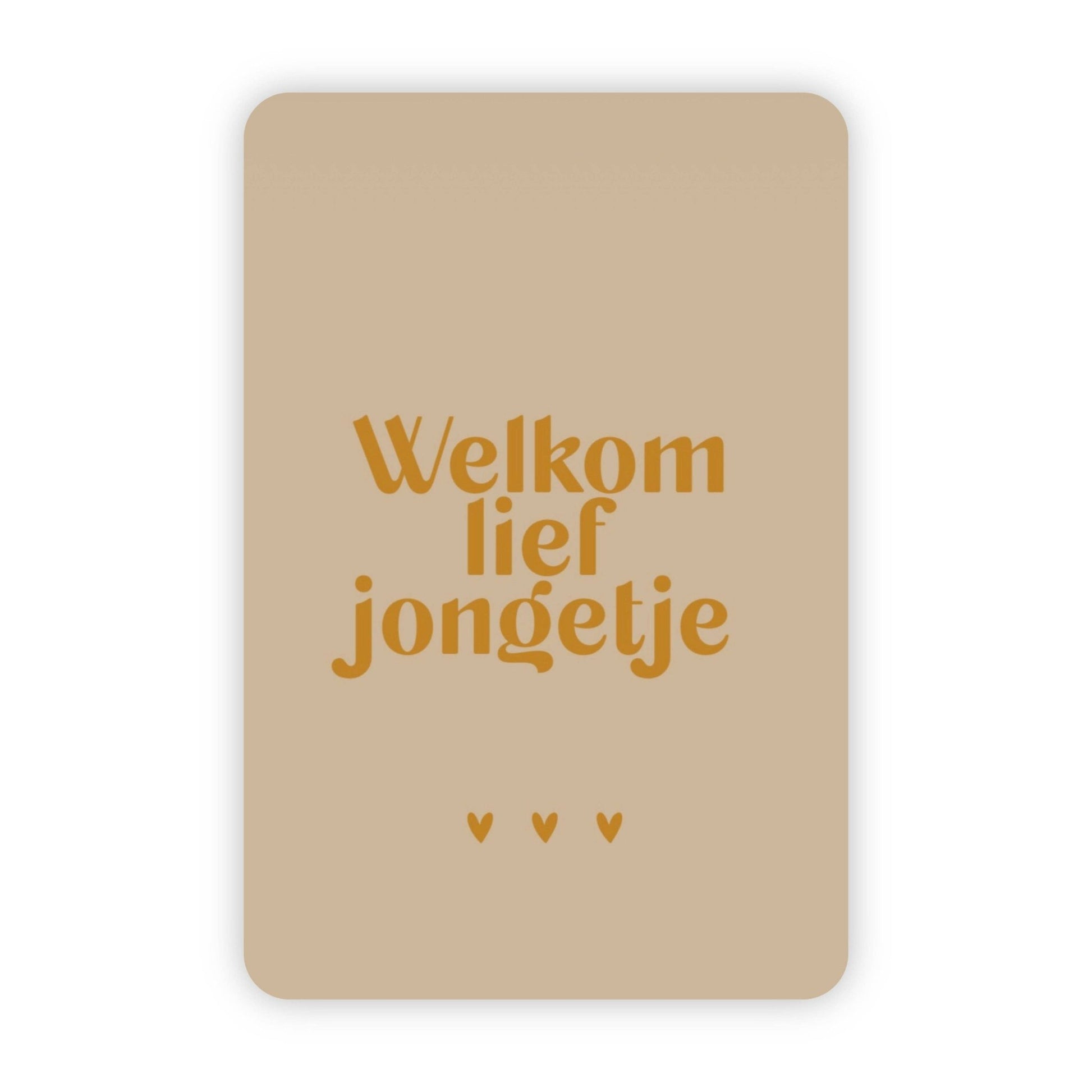 Wenskaart | Welkom lief jongetje goudfolie - 