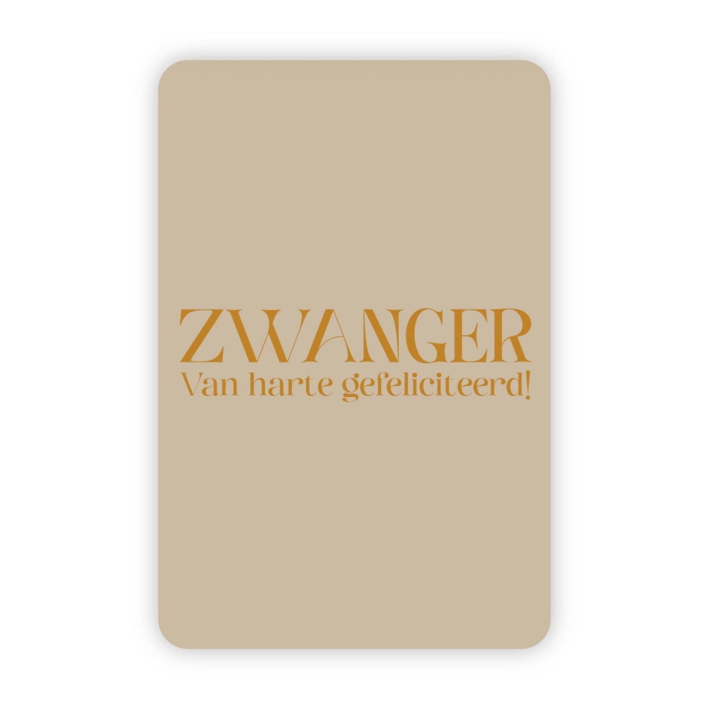 Wenskaart | Zwanger goudfolie - 