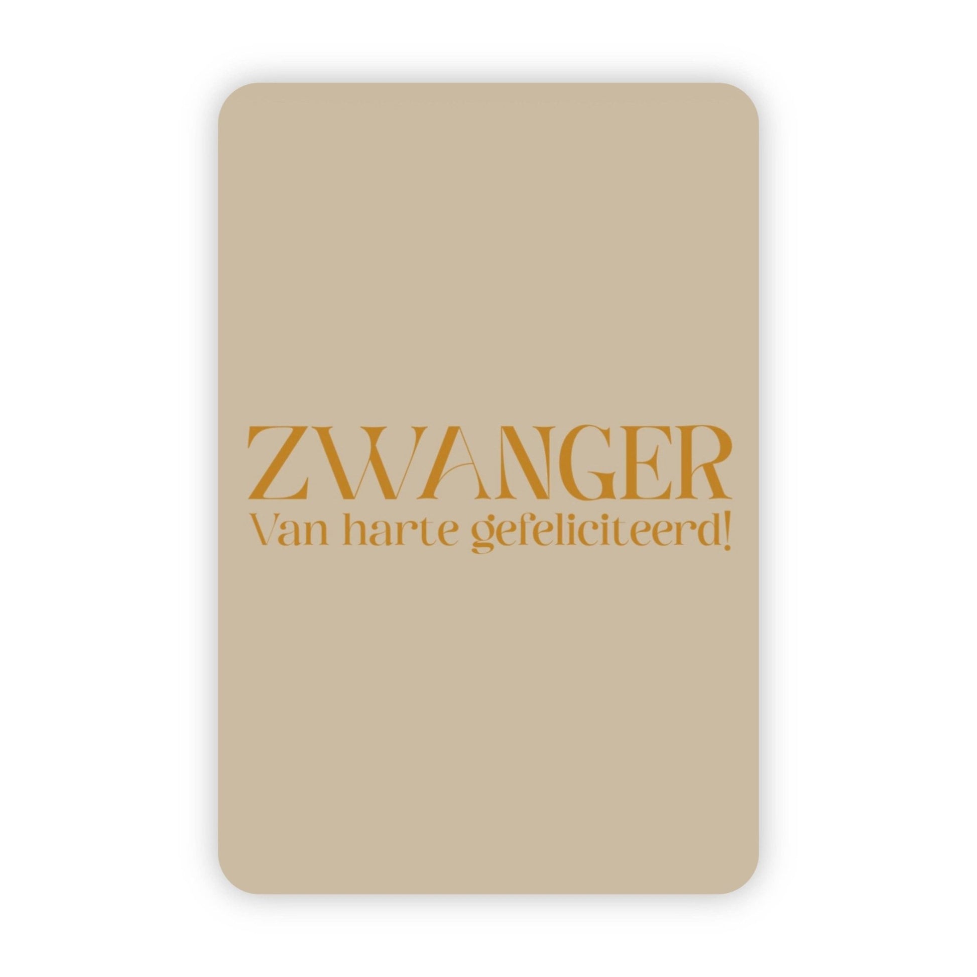 Wenskaart | Zwanger goudfolie - 